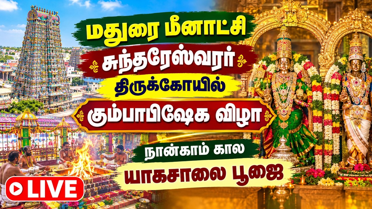 🔴LIVE : மதுரை மீனாட்சி திருக்கோயில் நான்காம் கால யாகசாலை பூஜை