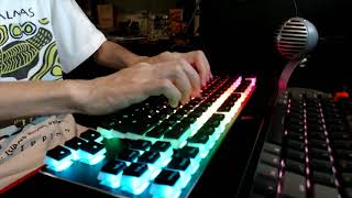 Outemu Silent Grays on GMMK TKL with HyperX Pudding Keycaps