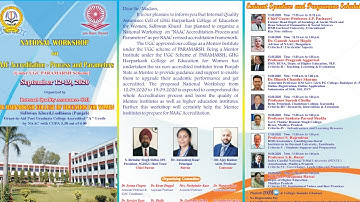 National Workshop on NAAC Accreditation - Process and Parameters