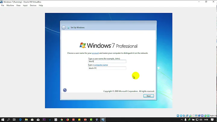 Install Windows 7 And Configure Fullscreen Mode in Virtualbox