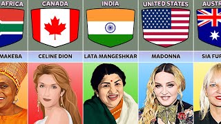 Female Legendary Singers From Different Countries