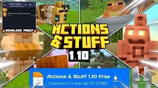 Actions &amp; Stuff 1.10 Download Mediafıre | MCPE Actions &amp; Stuff 1.10 Download link 🔗 