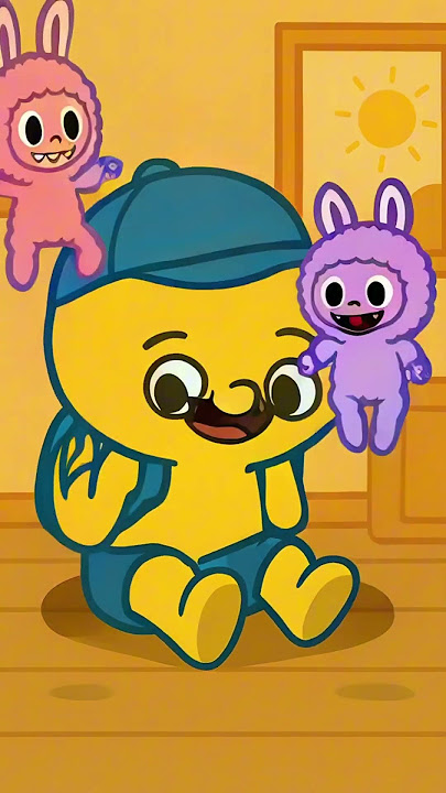 Labublu Wants To Play With Bimo 💙⭐ #bimo #learningmagic