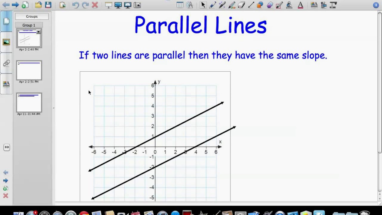 Parallel Lines And Slope Youtube