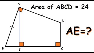 Hard Geometry Problem Find Length of perpendicular, where area of ABCD = 24 | PRMO RMO INMO SSB IMO