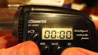 Setting the Resun AF2009D Auto Fish Feeder Timer