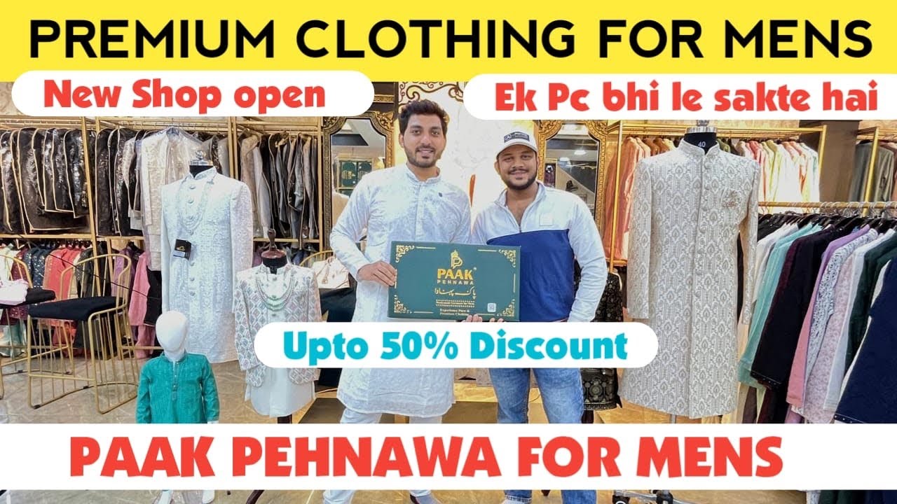 Upto 50% Discount on MRP 😱New Shop opening offer📣 premium Clothing for mens paak pehnawa for mens😎