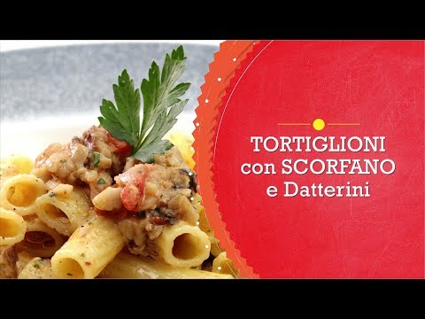 Tortiglioni con scorfano e datterini