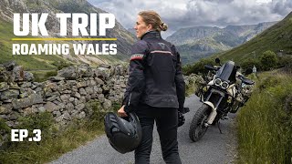 EP.3  Roaming WALES  SOLO MOTORCYCLE TRIP UK  Horseshoe Pass, Snowdonia and Holyhead  Desert X