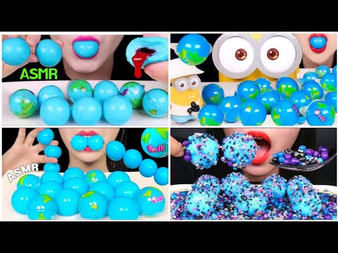 Video [VKK-ASMR] KẸO DẺO HÌNH TRÁI ĐẤT | TROLLI EARTH JELLY - youtube