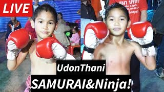 นินจา.ซามูไรกำลังเริมครั SAMURAI&Ninja Fight! サムライ ニンジャいざ決戦！！Muay Thai Fight!