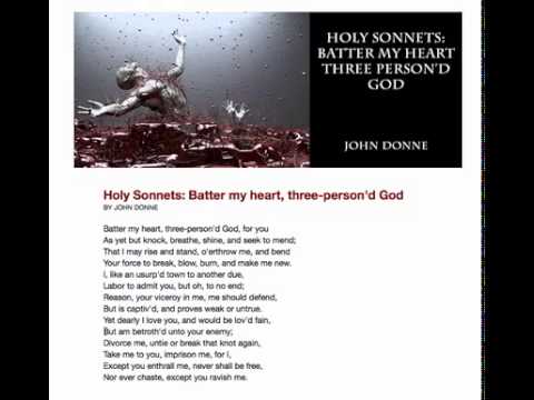 Holy sonnet 14 literary analysis