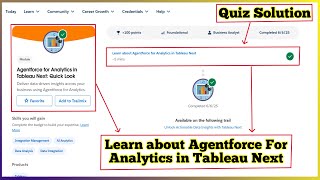 Learn about Agentforce for Analytics in Tableau| Agentforce for Analytics in Tableau Next Quick Look
