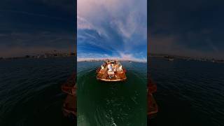 Intropius rides the ferry to Balboa Island