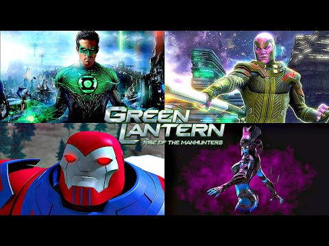 Green Lantern Rise of The Manhunters - ALL BOSSES (Emerald Knight Difficulty)