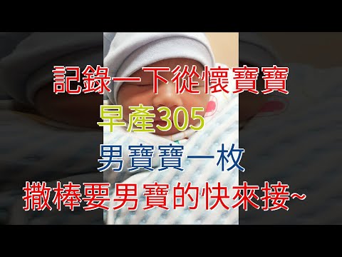 記錄一下從懷寶寶早產305，男寶寶一枚，撒棒，要男寶的快來接~