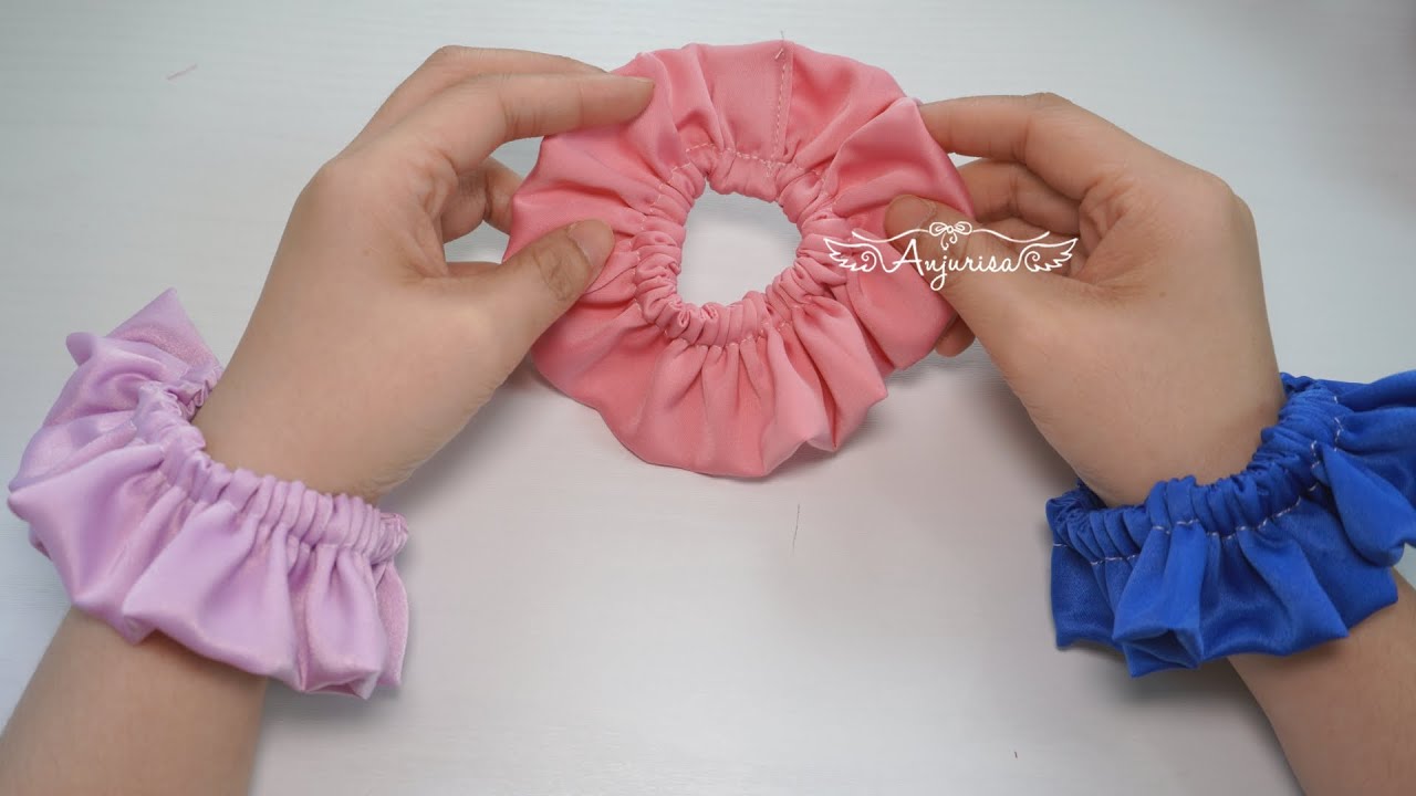 Love That RUFFLES in the Center 😍 How to Insert Elastics into Scrunchies