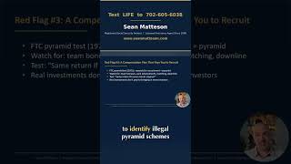 Pyramid Schemes: The FTC's Simple Warning Test #shorts