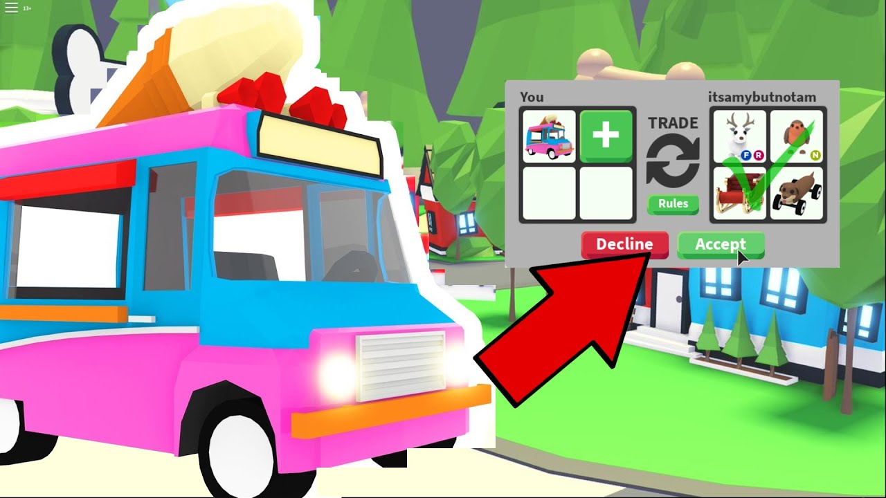 How To Get A Free Ice Cream Truck In Adopt Me Roblox Youtube