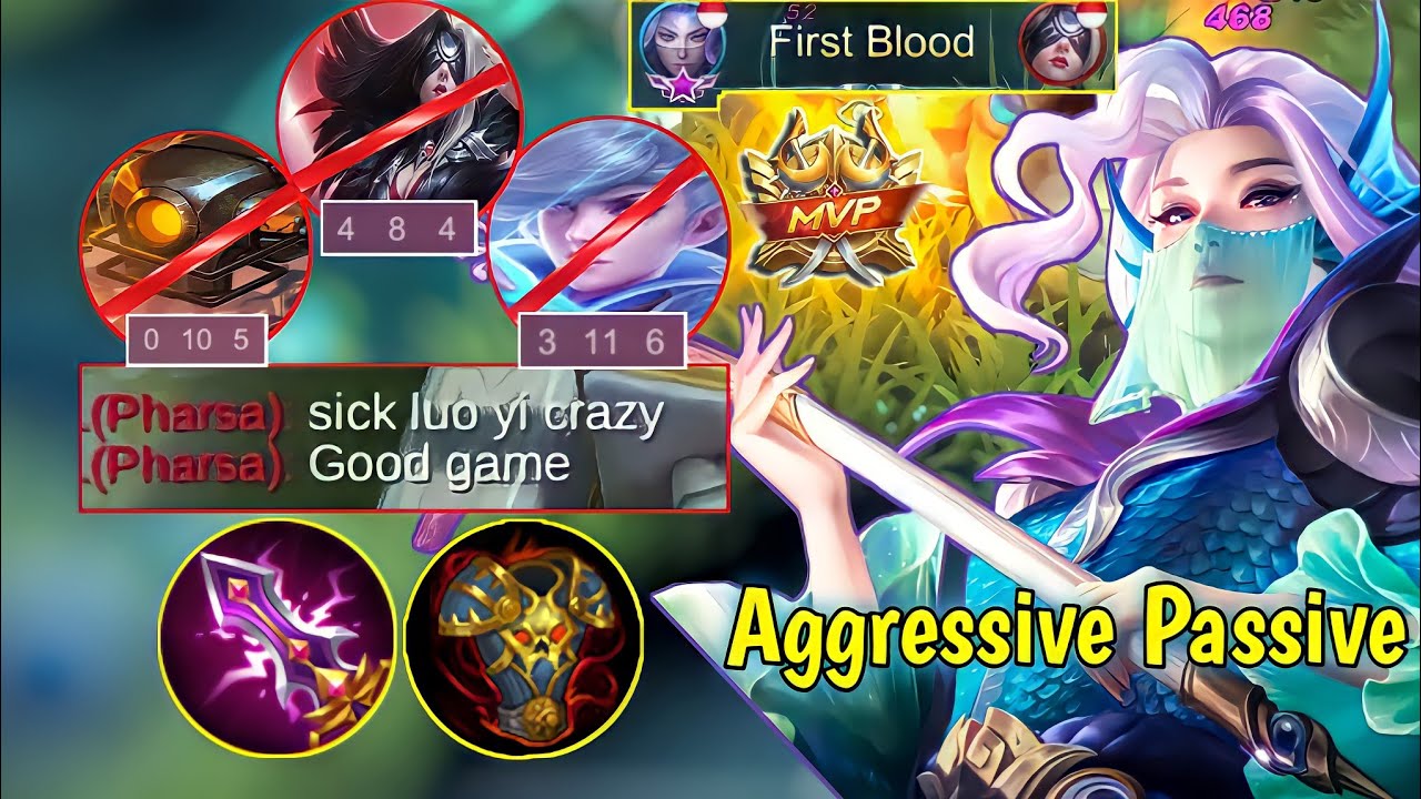 Luo Yi Aggressive And Broken Early Game! Top Global Luo Yi 2021 - Mobile Legends