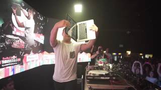 Angry DJ Pro Zeiko breaks Macbook pro during live show 2016