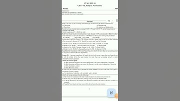 KV PT-1 Question Paper / Class-11 ACCOUNTANCY Periodic Test Paper  KENDRIYA VIDYALAYA Students 2023