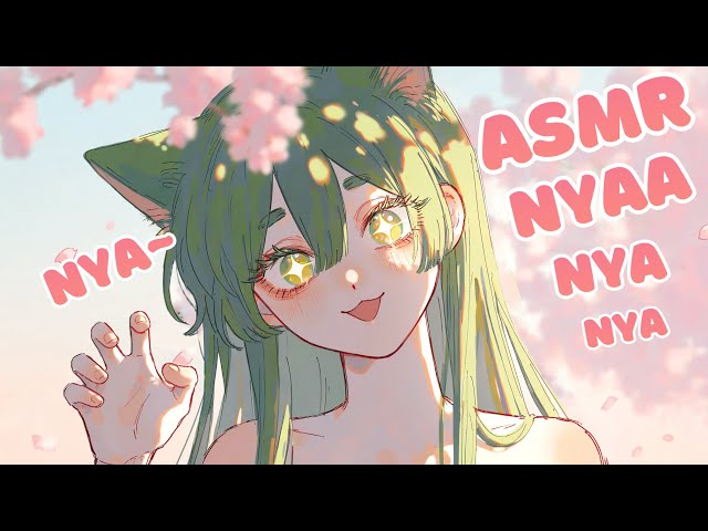 3DIO ASMR💚Девочка Кошечка Чистит Ушки и Някает 🐱 Ear Cleaning + "Nya" Close to Your Ear 🐾