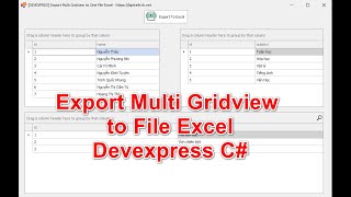 [DEVEXPRESS] Export multi Gridview to one file Excel C# Winform