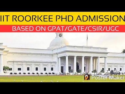 IIT ROORKEE PHD ADMISSION 2021-2022 #gate #gpat #pharma