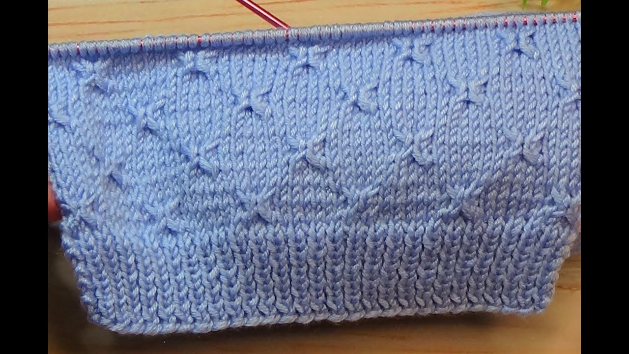 آموزش بافت مدل طرح لوزی با دومیل