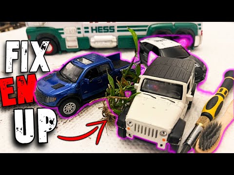 Fixing Up These Filthy Cars! Lamborghini, Jeep, and Ford F150 Box Of Cars Die-cast Welly Model