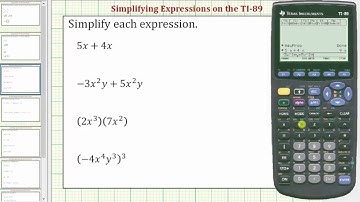 Simplifying Expressions on the TI-89