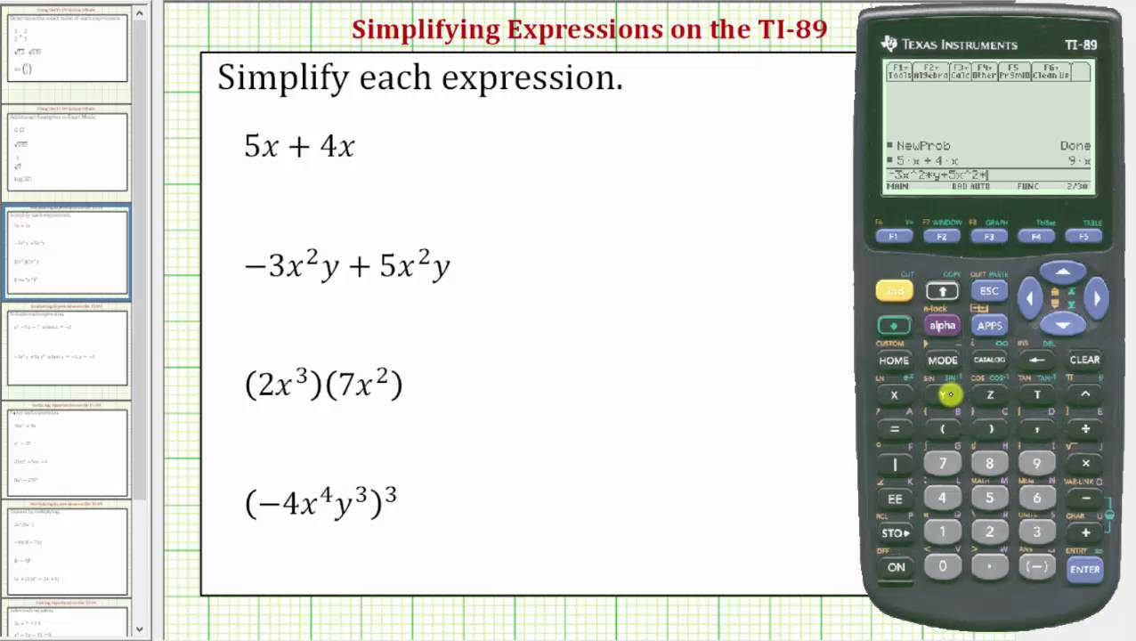 simplifying calculator