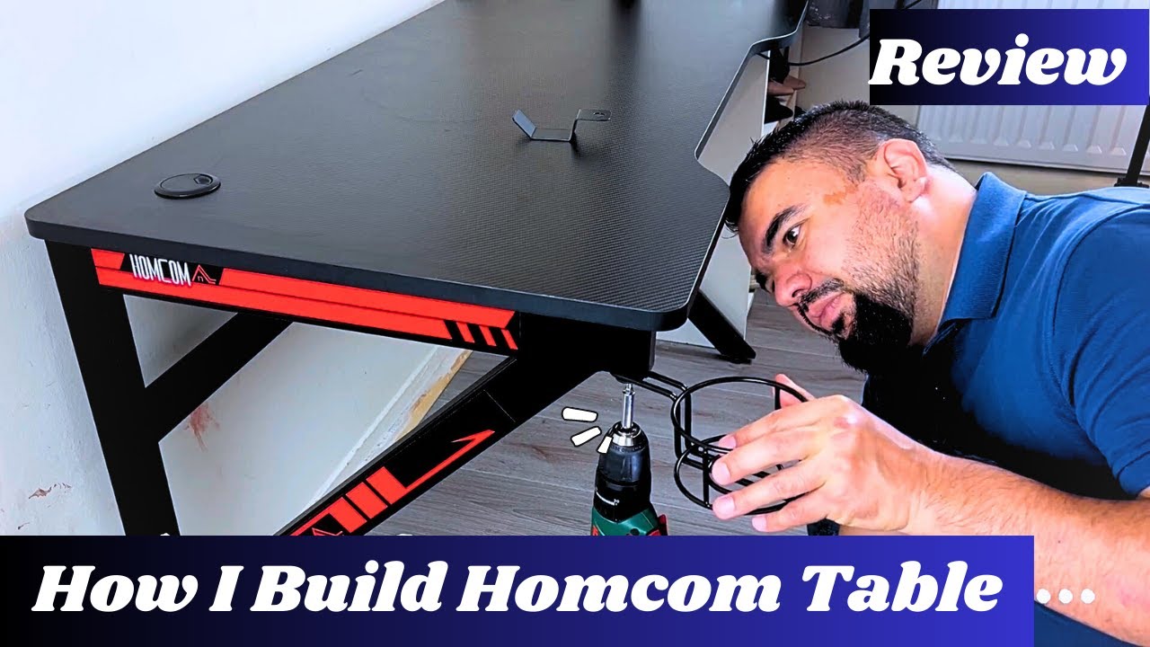 HOMCOM Gaming Desk Computer Table 