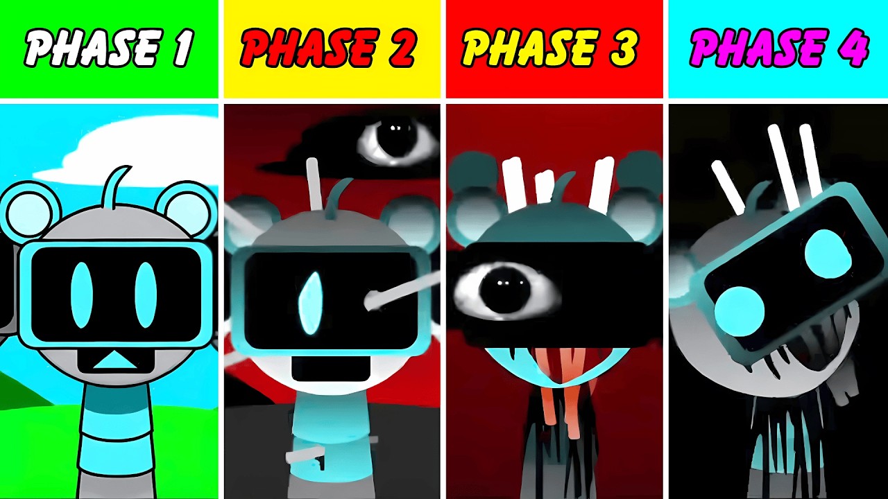 All Phases From Phase 1 to Phase 4 But Everyone is Funbot In Incredibox Sprunki