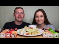 МУКБАНГ РОЛЛЫ СУШИ ЦЕЗАРЬ САЛАТ  | MUKBANG ROLLS SUSHI Caesar salad