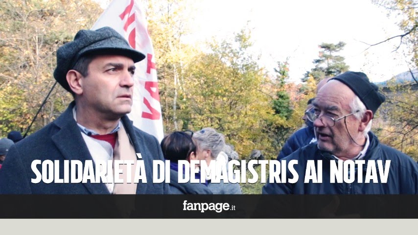 ValSusa, DeMagistris vìola la zona rossa del cantiere Tav: 