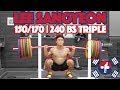 Lee sangyeon heavy training 240kg bs triple  150kg snatch  170kg cj 4k60