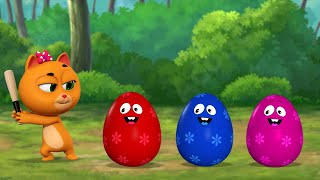 color surprise egg five little monkeys jumping on the bed nursery rhymes kids song kindergarten