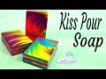 Five layer Kiss Pour Soap. Soap Challenge Club. Cold process soap making tutorial