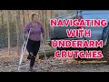Amputee lady | adaptive crutches user life: navigating with forearm crutches