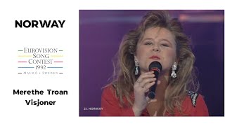 Merethe Trøan - Visjoner (Eurovision 1992 - Norway)