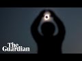 Timelapse captures moment sky darkens for total solar eclipse