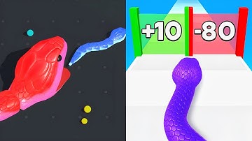 Snake Run Race ♾️ Snake Clash.io - All Max Android Gameplay 