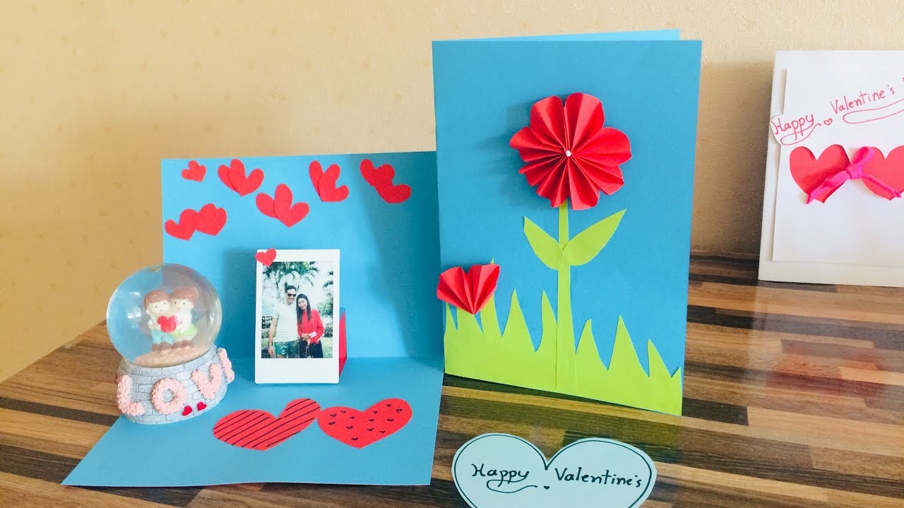 How to make lovely card (( วิธีทําการ์ดวาเลนไทน์สวยๆ )) Handmade valentine card video. I FonDIY