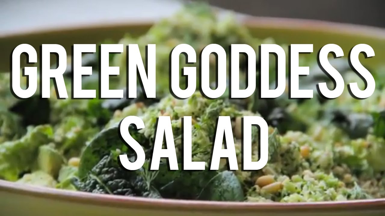 The Raw Chef TV   Raw food green goddess salad recipe