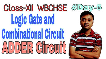 ADDER | Full Adder | Half Adder | Logic Gate & Combination Circuit | WBCHSE | Class XII Day 5 Class
