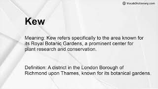 Kew Meaning