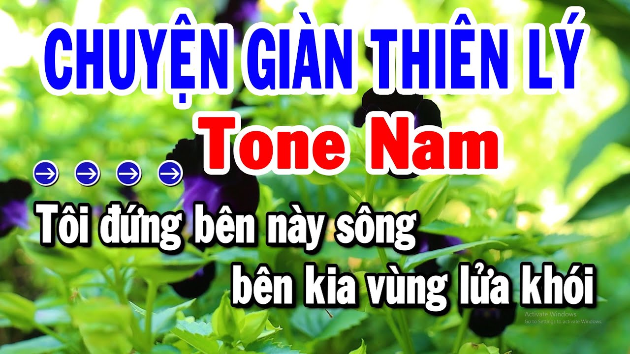 Karaoke Chuyện Giàn Thiên Lý Tone Nam Nhạc Sống Dễ Hát Beat Chuẩn 2025 | Karaoke Tuyển Chọn