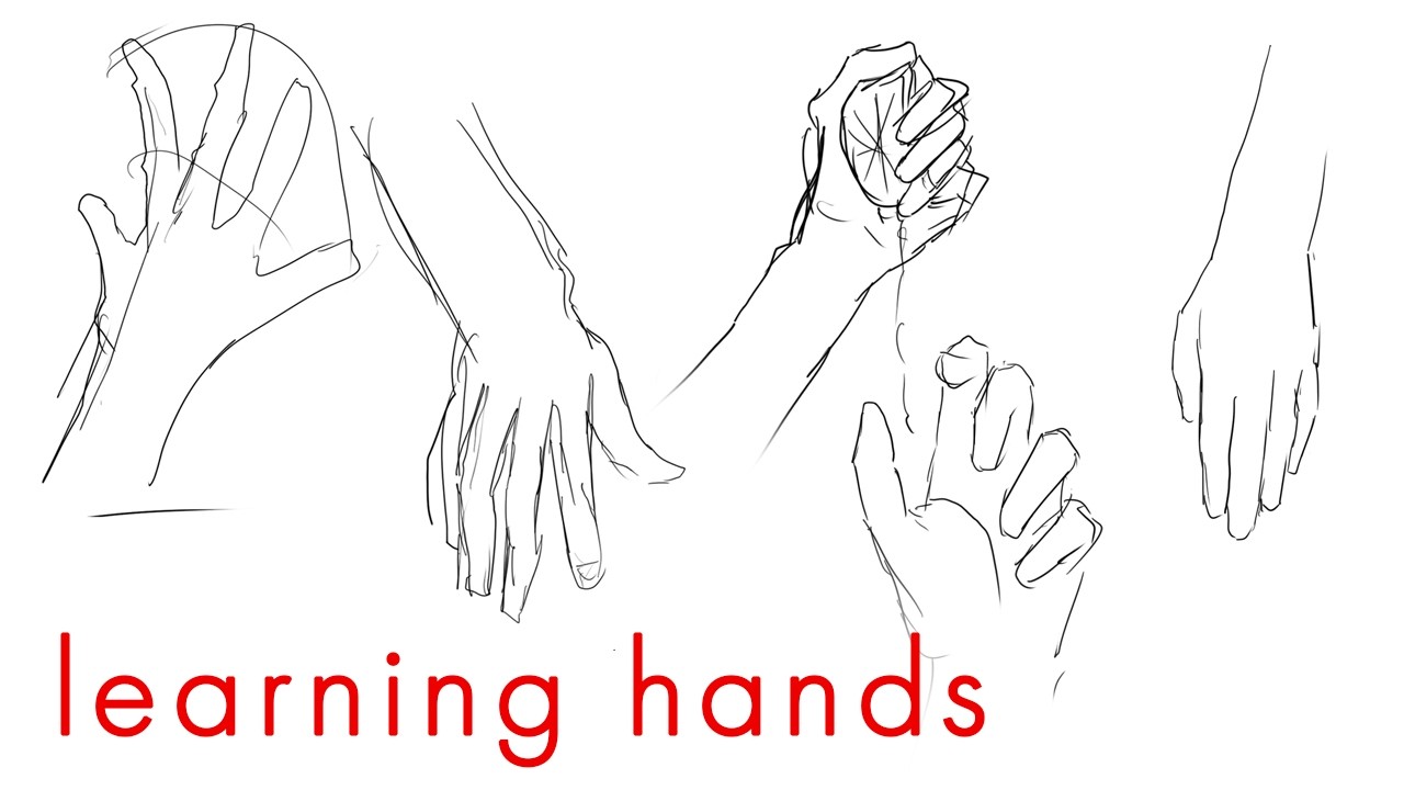 60 seconds to draw hands - art every day - day 10 - YouTube
